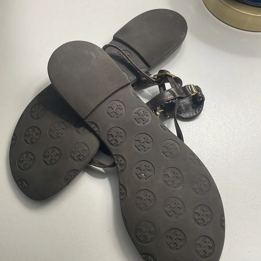Tory Burch chocolate brown strappy sandals 7.5M - Picture 3 of 3